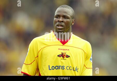 Fußball - FA Barclays Premiership - Watford / Manchester United - Vicarage Road. Dan Shittu, Watford Stockfoto