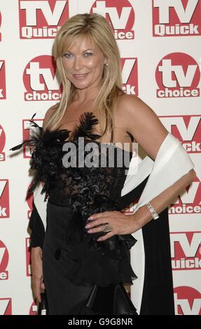 Claire King kommt zu den TV Quick und TV Choice Awards im Dorchester Hotel im Zentrum von London. Stockfoto