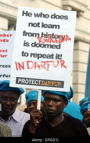 Darfur-protest Stockfoto