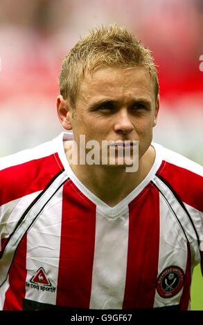 Fußball - FA Barclays Premiership - Sheffield United / Liverpool - Bramall Lane. Derek Geary, Sheffield United Stockfoto