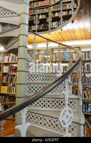 Wendeltreppe, Linderman Bibliothek, Lehigh University, 1878 Stockfoto