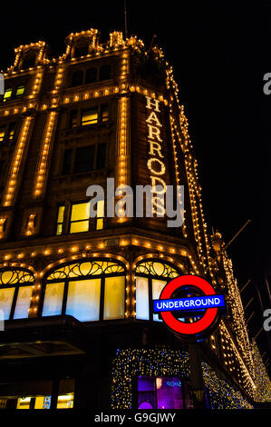 Kaufhaus Harrods in London Stockfoto