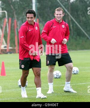 Fußball - Trainingseinheit Manchester United - Manchester Stockfoto