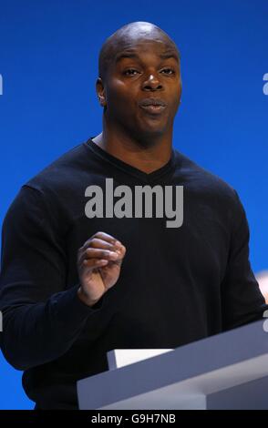 Konservative Parteikonferenz. Shaun Bailey spricht auf der Konferenz Stockfoto