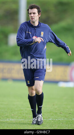 Schottlands Christian Dailly, während einer Trainingseinheit im Lesser Hampden Park, Glasgow. Stockfoto