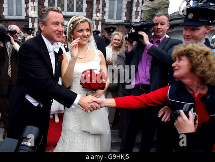 Michael Flatley Hochzeit Stockfoto