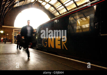 GNER EastCoast Vertrag Extention - Kings Cross Station Stockfoto