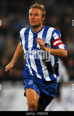 Fußball - UEFA Cup - Gruppe D - Odense gegen Parma - Fionia Park. Chris Sorensen, Odense Stockfoto