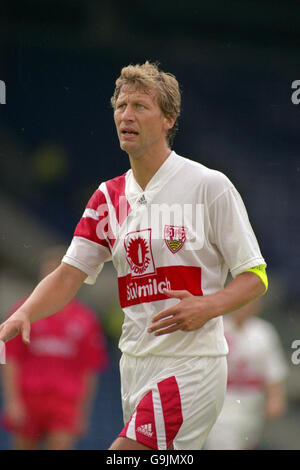 Fußball - Makita Turnier 1992 - 3. Platz Spiel - Nottingham Forest gegen VfB Stuttgart - Elland Road. GUIDO BUCHWALD, VFB STUTTGART. Stockfoto