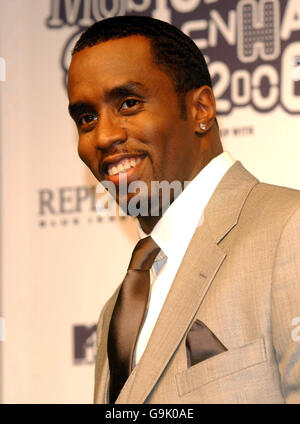 MTV Europe Music Awards 2006 - Pressesaal. AP OUT P Diddy bei den MTV Europe Music Awards in Kopenhagen, Dänemark. Stockfoto