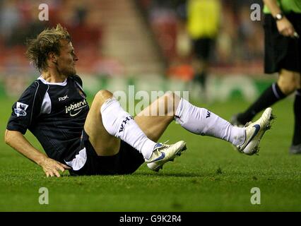 Fußball - FA Barclays Premiership - Middlesbrough gegen West Ham United - The Riverside. Teddy Sheringham, West Ham United Stockfoto