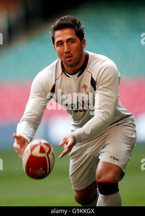 Gavin Henson von Wales während einer Trainingseinheit im Millennium Stadium, Cardiff. Stockfoto