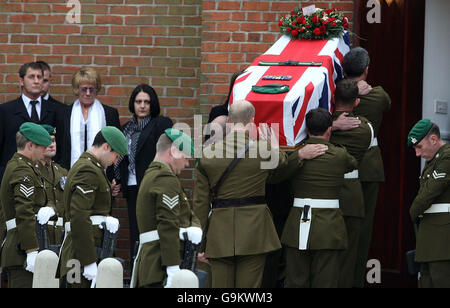 Beerdigung von Staff Sgt Sharron Elliott Stockfoto