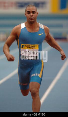 Leichtathletik - IAAF Norwich Union Indoor Grand Prix - Birmingham. Der britische Jason Gardner Stockfoto