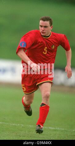 Fußball - Europameisterschaft unter 16 - Gruppe A - Belgien - Rumänien. Kristof Goessens, Belgien Stockfoto