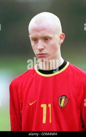 Fußball - Europameisterschaft unter 16 - Gruppe A - Belgien - Rumänien. Maxence Coventres, Belgien Stockfoto