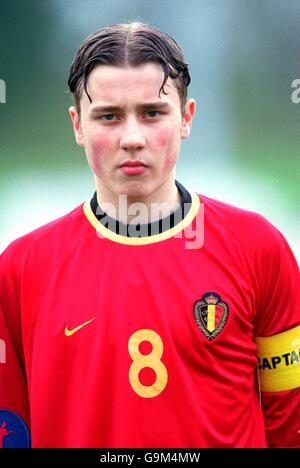 Fußball - Europameisterschaft unter 16 - Gruppe A - Belgien - Rumänien. Jonathan Blondl, Belgien Stockfoto