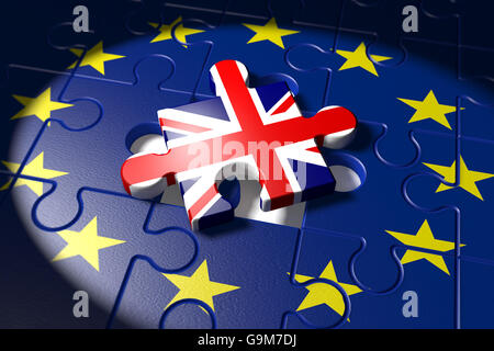 Brexit, Symbol für das Referendum EU Vs UK Stockfoto