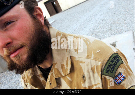 Zuvor unveröffentlichtes Bild vom Sonntag, 6. Januar 2007, von der Royal Marine Eddie Cain in Lashkar Gah in der Provinz Helmand in Afghanistan. Stockfoto