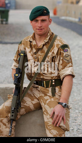 Zuvor unveröffentlichtes Bild vom 07/01/07 des Royal Marine Commando Mark Dodsworth, Dallas in Schottland, in Lashkar Gah in der Provinz Helmand in Afghanistan. Stockfoto