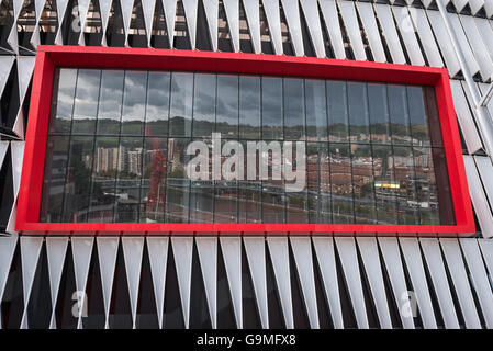 Detailansicht des Fußballstadions San Mames in Bilbao Stockfoto