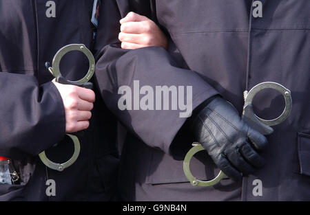 Londoner Polizei Rekruten brechen Weltrekord Stockfoto