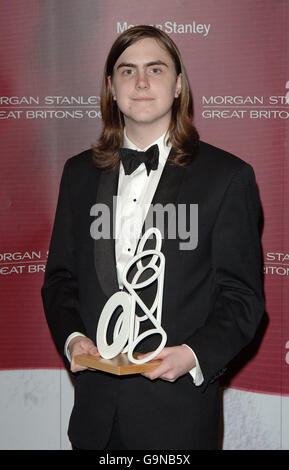 Laurie Pystroft gewinnt den Campaigning Award bei den Morgan Stanley Great Britons 2006 Awards in der Guildhall im Zentrum von London. Stockfoto