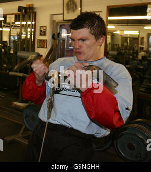 Boxen - Ricky Hatton Trainingseinheit - Manchester Stockfoto