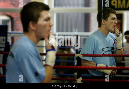 Boxen - Ricky Hatton Trainingseinheit - Manchester Stockfoto