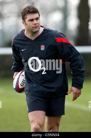 Nick Easter während einer England-Schulung an der Bath University. Stockfoto