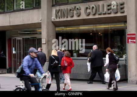 Da Vinci Code London Walk. King's College, London. Stockfoto