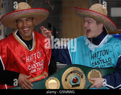 Boxen - Ricky Hatton und Jose Luis Castillo Pressekonferenz - Manchester Stockfoto