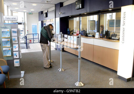 Barclays-Ankündigung Stockfoto