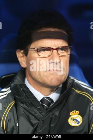 Fußball - UEFA Champions League - erste Ausscheidungsrunde - erste Etappe - Real Madrid gegen Bayern München - Santiago Bernabeu. Fabio Capello, Trainer von Real Madrid Stockfoto