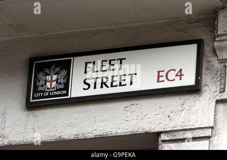 Da Vinci Code London Walk. Fleet Street, London. Stockfoto