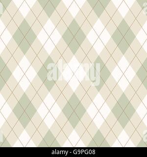 Nahtlose Argyle-Muster. Diamant-Formen-Hintergrund. Stock Vektor