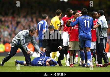 Fußball - Carling Cup - Finale - Chelsea V Arsenal - Millennium Stadium Stockfoto