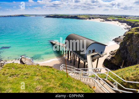 RNLI Padstow Rettungsstation bei Trevose Head Cornwall England UK Stockfoto