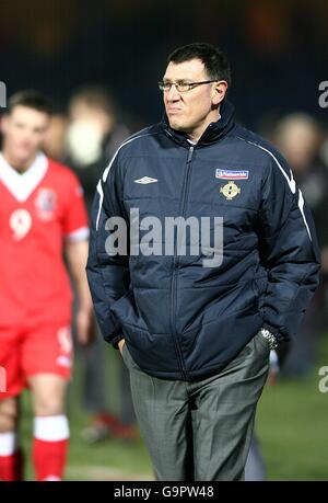 Fußball - International freundlich - Nordirland / Wales - Windsor Park. Lawrie Sanchez, Managerin für Nordirland Stockfoto