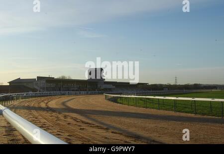 Pferderennen - Southwell Racecourse. Allgemeine Ansicht der Southwell Racecourse Stockfoto