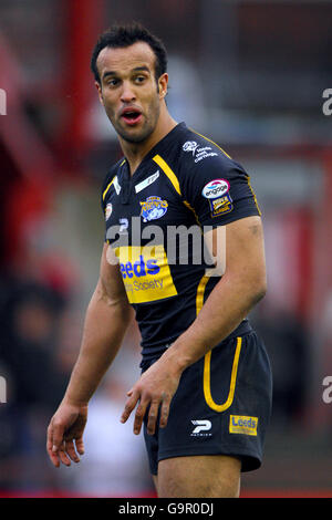 Rugby League - Engage Super League - Salford City Reds gegen Leeds Rhinos - The Willows. Jamie Jones-Buchanan, Leeds Rhinos Stockfoto