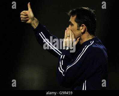 Fußball - Tennent's Scottish Cup Quarter-Final - Motherwell gegen St Johnstone - Fir Park. St Johnstone Manager Owen Coyle während des Tennent's Scottish Cup Quarter-Final Spiels in Fir Park, Motherwell. Stockfoto