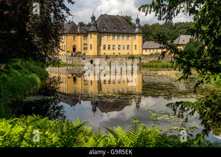 Grabenlöffel Schloss Dyck, Jüchen, Nordrhein-Westfalen, Deutschland, Europa Stockfoto