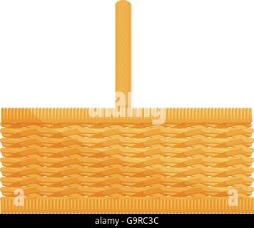 Leere Wicker-Warenkorb-Symbol Stock Vektor