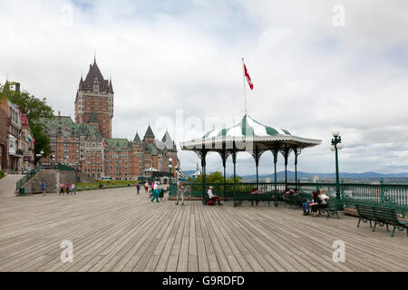 Die Promenade von Quebec City (La Promenade des dem) Blick auf den St. Lorenz Strom Stockfoto