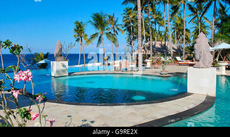 Schwimmbad, Hotel Siddhartha, Tauchresort & Spa, Bali, Indonesien / Tulamben Stockfoto