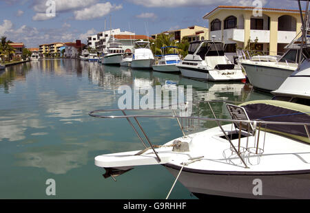 Club Nautico Internacional Hemingway, Yachten, Yacht Cluvb, Marina, Havanna, Kuba / Ernest Hemingway Stockfoto