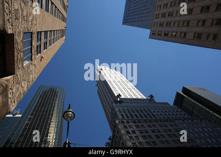 New York Wolkenkratzer wie das Chrysler Building. Stockfoto