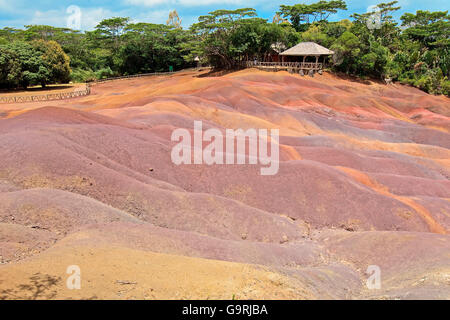 Sieben farbige Erden, Chamarel, Mauritius, Afrika / Chamarel Stockfoto