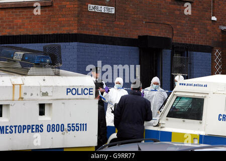 Körper in Belfast entdeckt Stockfoto